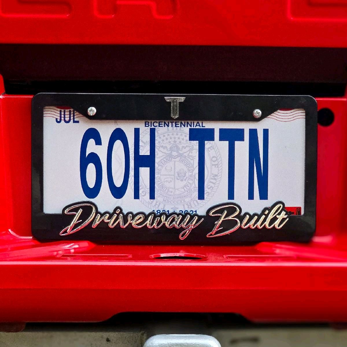 Driveway Built License Plate Frame