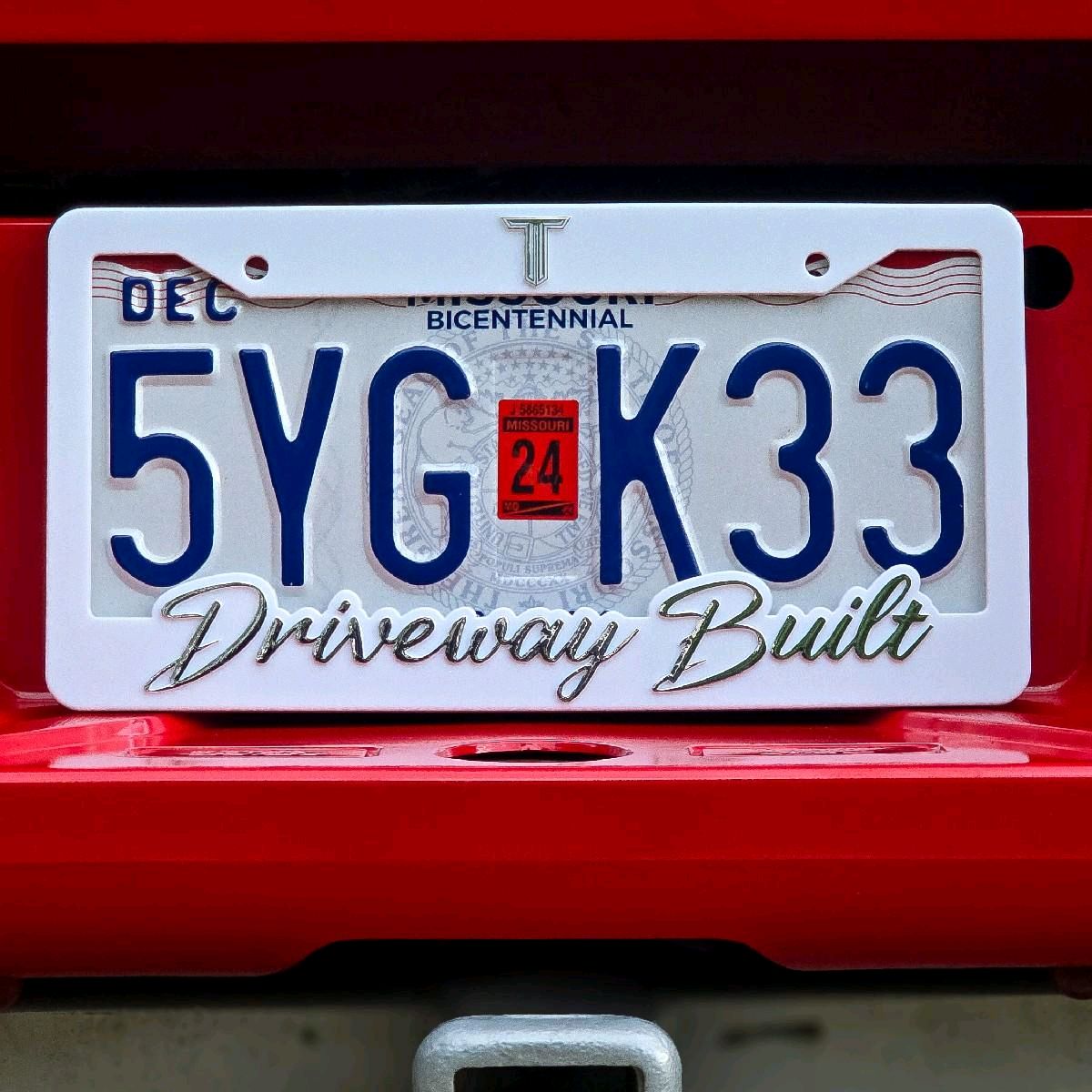 Driveway Built License Plate Frame