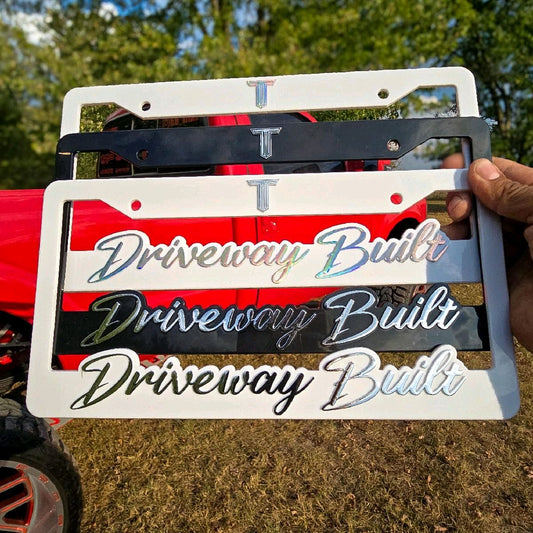 Driveway Built License Plate Frame