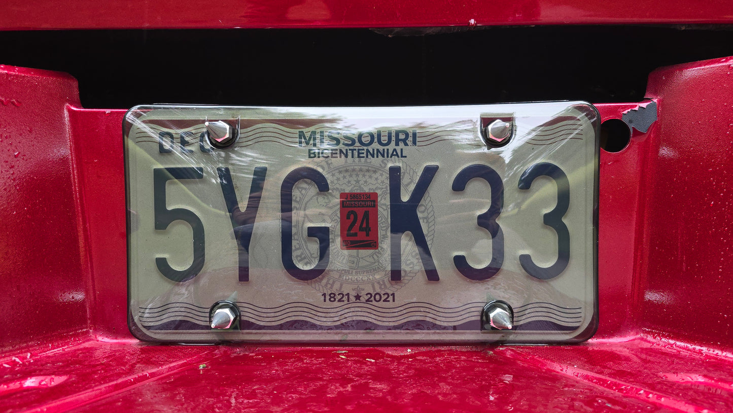 Smoked License Plate Cover 2 pack